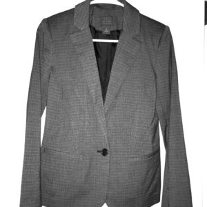 Black plaid suit/blazer jacket with tags
